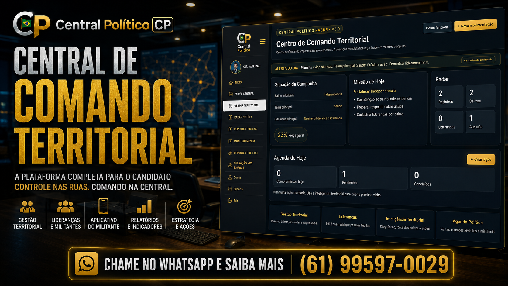 Solicite uma demonstração do Centro de Comando Territorial